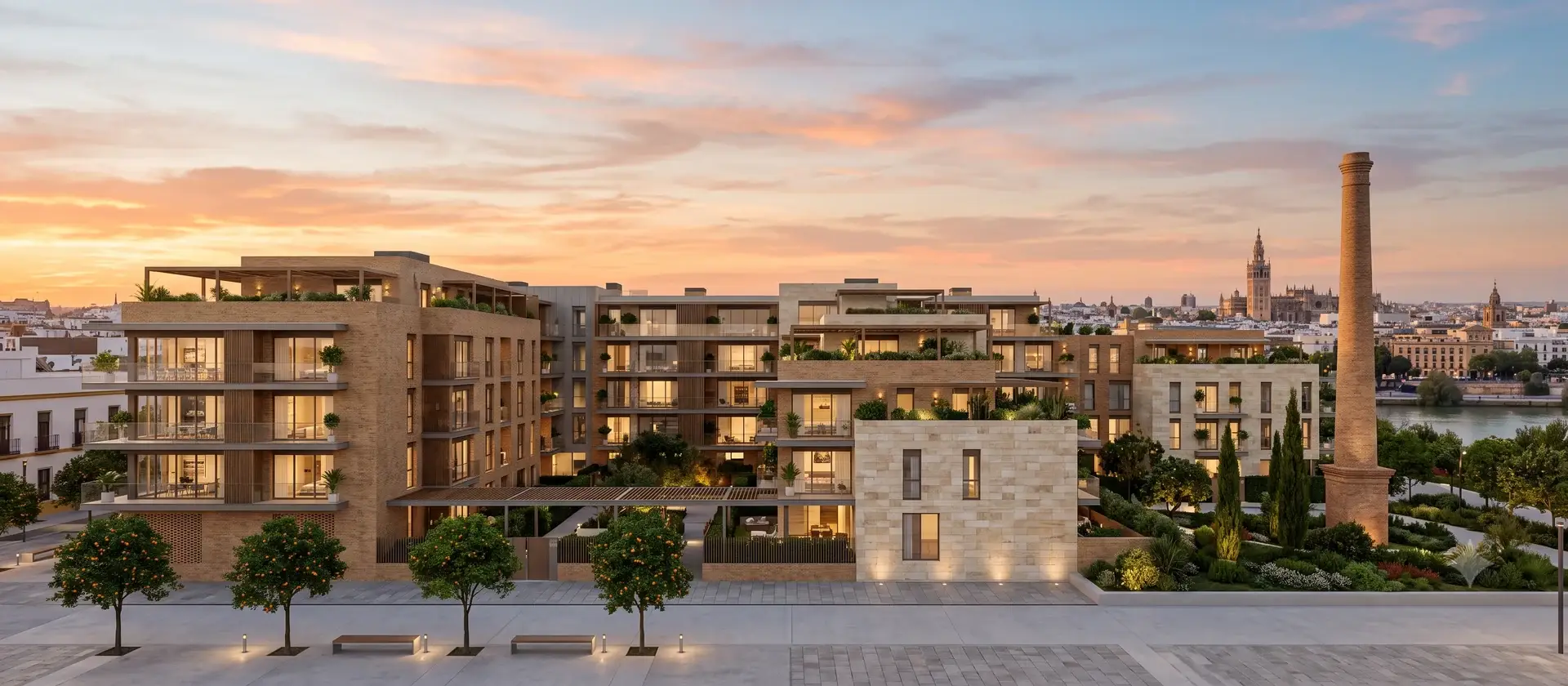 Ámbito de Cruz del Campo en Sevilla, sobre los terrenos de la antigua fábrica de Cruzcampo, donde Líbere operará 180 apartamentos de Alojamiento Flexible