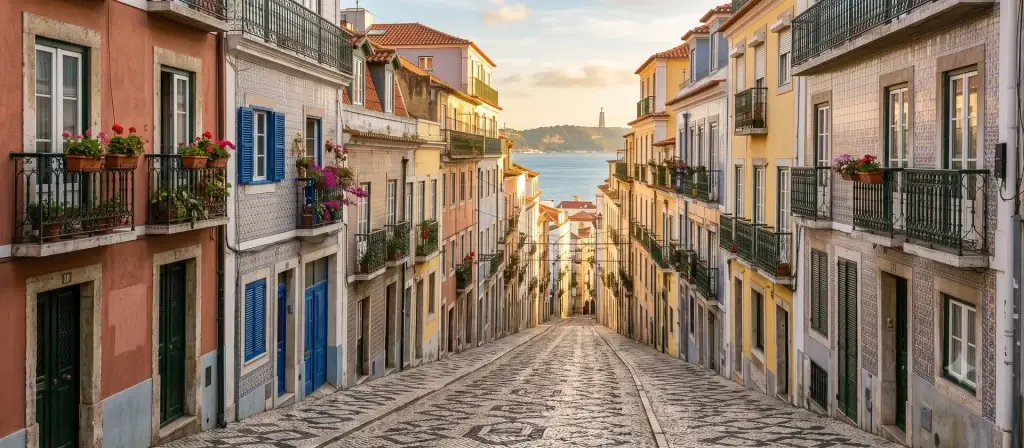 Edificios históricos rehabilitados en el centro de Lisboa, representativos de la cartera de Alojamiento Flexible que Numa incorpora con la compra de Lisbon Serviced Apartments