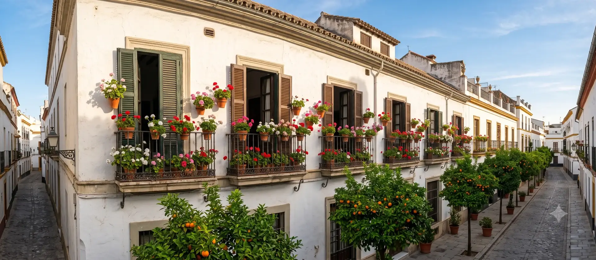 Balcones de un edificio de apartamentos turísticos en una ciudad andaluza, ilustrativos del debate fiscal sobre el IVA aplicable al alojamiento profesional